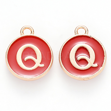 Golden Plated Alloy Enamel Charms ENAM-S118-03Q-1
