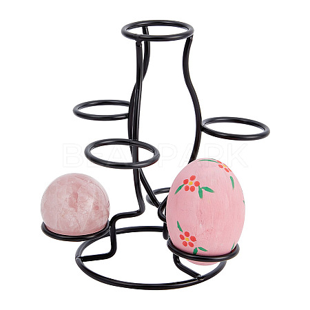 7-Slot Iron Easter Egg Display Stands ODIS-WH0058-21A-EB-1