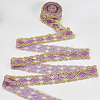 10 Yards Polyester Lace Ribbon with Paillette OCOR-WH0090-050B-7