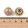 Brass & Alloy & Rhinestone Enamel Beads RB-CBA973B-11D-G-3