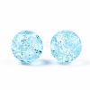 Transparent Crackle Acrylic Round Beads Strands CCG-R002-12mm-04-1