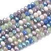 Electroplate Glass Beads Strands X-EGLA-S192-001A-B05-1