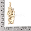 Brass Clear Cubic Zirconia Pendants KK-Z050-03G-07-3