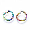Ion Plating(IP) Rainbow Color 304 Stainless Steel Open Jump Rings STAS-N098-062B-01-2