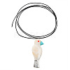 Bohemian Style Resin Bird Pendant Black Waxed Cord Necklaces for Women FS-WG75DB7-02-2