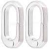 2Pcs Brass Spring Gate Rings KK-BBC0024-20S-1