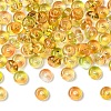 111Pcs Electroplate Transparent Colours Rainbow Glass Seed Beads SEED-YW0002-93E-1