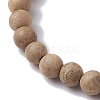 6mm Round Wood Beaded Stretch Bracelets BJEW-JB10312-02-4