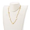 Brass Rolo Chains & Coffee Bean Chain Necklaces NJEW-JN03366-5