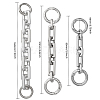 CHGCRAFT 3Pcs 3 Style Zinc Alloy & Acrylic Bag Extender Cable Chains FIND-CA0007-74-2