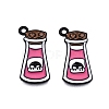 Halloween Theme Spray Painted Alloy Enamel Pendants ENAM-T020-09I-2