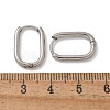 Non-Tarnish 304 Stainless Steel Oval Hoop Earrings X-EJEW-M218-02A-P-5