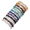 12Pcs Natural & Synthetic Gemstone Chips Stretch Bracelets For Women Men BJEW-JB11341-5