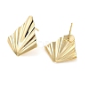 Brass Stud Earrings Findings EJEW-B063-10G-2