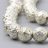 Electroplated Natural Lava Rock Beads Strands G-T098-01B-14-3
