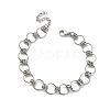Non-Tarnish 304 Stainless Steel Rings Link Chain Bracelet BJEW-TA00334-04-1