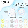 120Pcs 6 Colors Transparent Acrylic Bead Caps TACR-SC0001-51-2