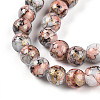 Baking Paint Glass Beads Strands DGLA-N003-8mm-B05-4