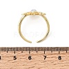 Brass Resin Cuff Rings for Women RJEW-K312-06G-5