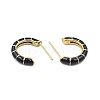 Enamel C-shape Stud Earrings EJEW-N052-05E-3