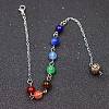 Natural Gemstone Dowsing Pendulums Chains PW-WG739B0-01-1