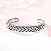 Retro 316 Surgical Stainless Steel Cuff Bangles BJEW-C142-14C-AS-2