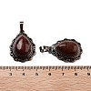 Natural Mahogany Obsidian Teardrop Pendants G-K363-01R-20-3