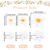 100Pcs 3 Styles Opaque Resin Cabochons RESI-PA0001-15-2