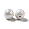 UV Plating Rainbow Iridescent Acrylic Beads PACR-D070-01F-3