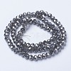 Electroplate Glass Beads Strands EGLA-A034-J4mm-Y01-4