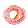 Gradient Color Baking Paint Glass Bead Strands DGLA-A039-T2mm-A04-2