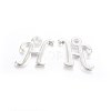 Silver Color Plated Alloy Letter Pendants PALLOY-J718-01S-H-1