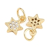 Brass Micro Pave Cubic Zirconia Pendants ZIRC-K070-41G-2