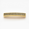 Brass Micro Pave Cubic Zirconia Beads ZIRC-T004-45G-1