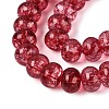 Crackle Transparent Glass Beads Strands GLAA-N074-02B-04-4