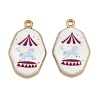Printed 304 Stainless Steel Enamel Pendants SA-CBA1ED9-21G-03-1