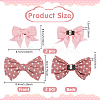4Pcs 2 Styles Polyester Shoe Charms AJEW-PH0012-17-2