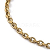 Ion Plating(IP) 304 Stainless Steel Cable Chain Necklace NJEW-D045-12G-2