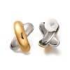 304 Stainless Steel Two Tone Stud Earrings EJEW-G422-04GP-02-2