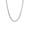 201 Stainless Steel Curb Chain Necklaces for Men NJEW-Q336-08C-P-1