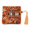 Chinese Brocade Tassel Zipper Jewelry Bag Gift Pouch ABAG-F005-04-3