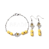 Evil Eye Handmade Lampwork Earring & Bracelet Sets SJEW-JS01250-1