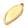 304 Stainless Steel Pendant Cabochon Settings STAS-Z204-04G-05-2