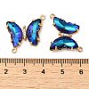 Brass Pave Faceted Glass Connector Charms FIND-Z020-04D-3