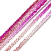 Transparent Gradient Color Glass Beads Strands GLAA-H021-01A-10-2