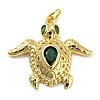 Rack Plating Brass Cubic Zirconia Pendants X-KK-M258-09G-1