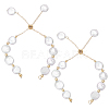 2Pcs Natural Keshi Pearl Slider Bracelet Making BJEW-UN00020-1