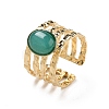 Ion Plating(IP) 304 Stainless Steel Multi-layer Open Cuff Rings RJEW-F167-05G-04-2