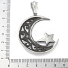 304 Stainless Steel Big Pendants STAS-B077-02AS-05-3