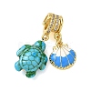 Brass Micro Pave Clear Cubic Zirconia Pendants KK-CBA74BF-13G-04-1